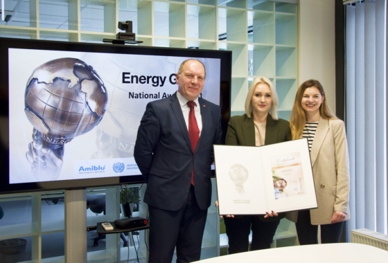 „Energy Globe Award“ nacionalinio nugalėtojo titulas – už programą „Futurepreneurs“