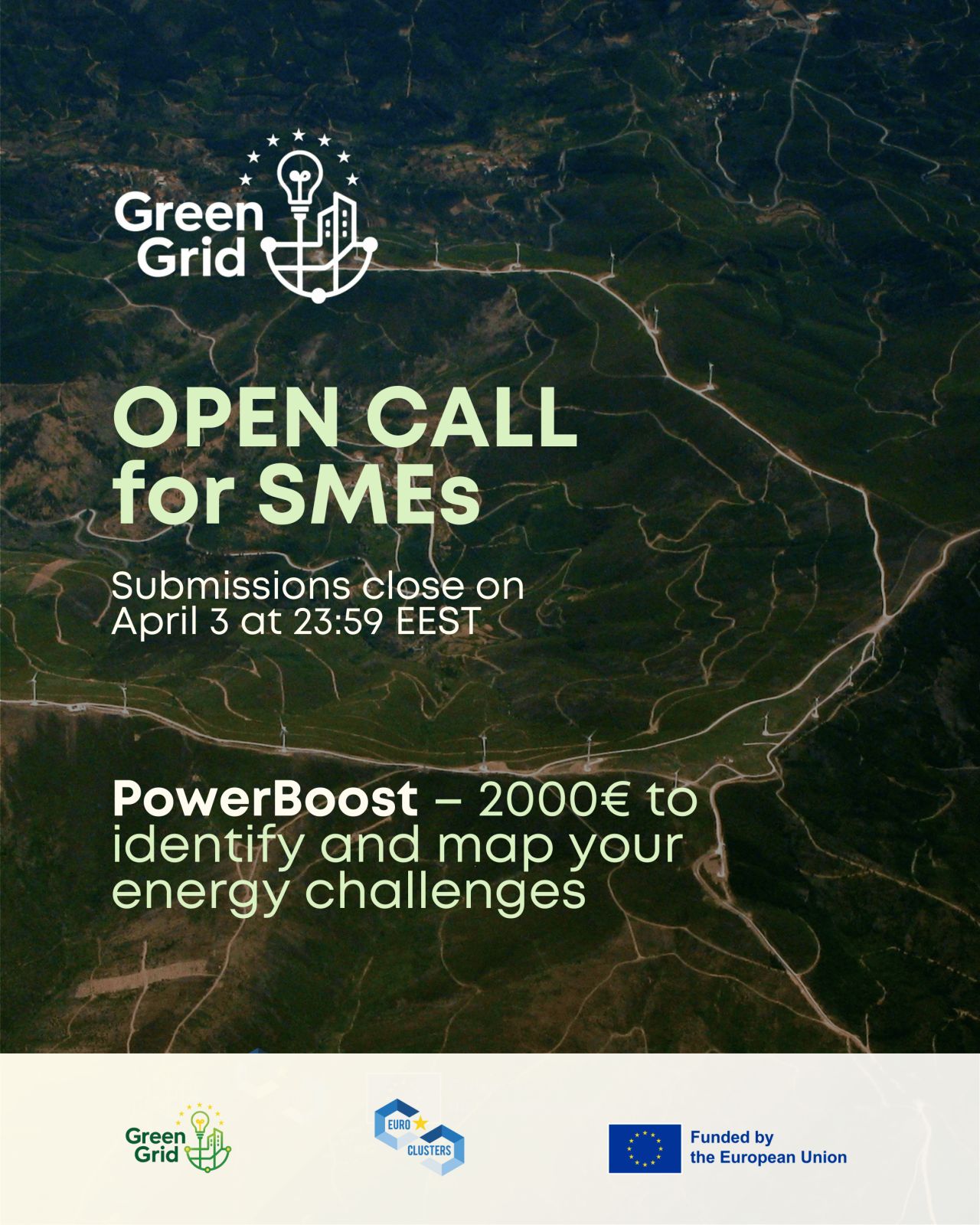 Green Grid Europe: Growth Box Call - Grant of up to €50,000 for green technologies